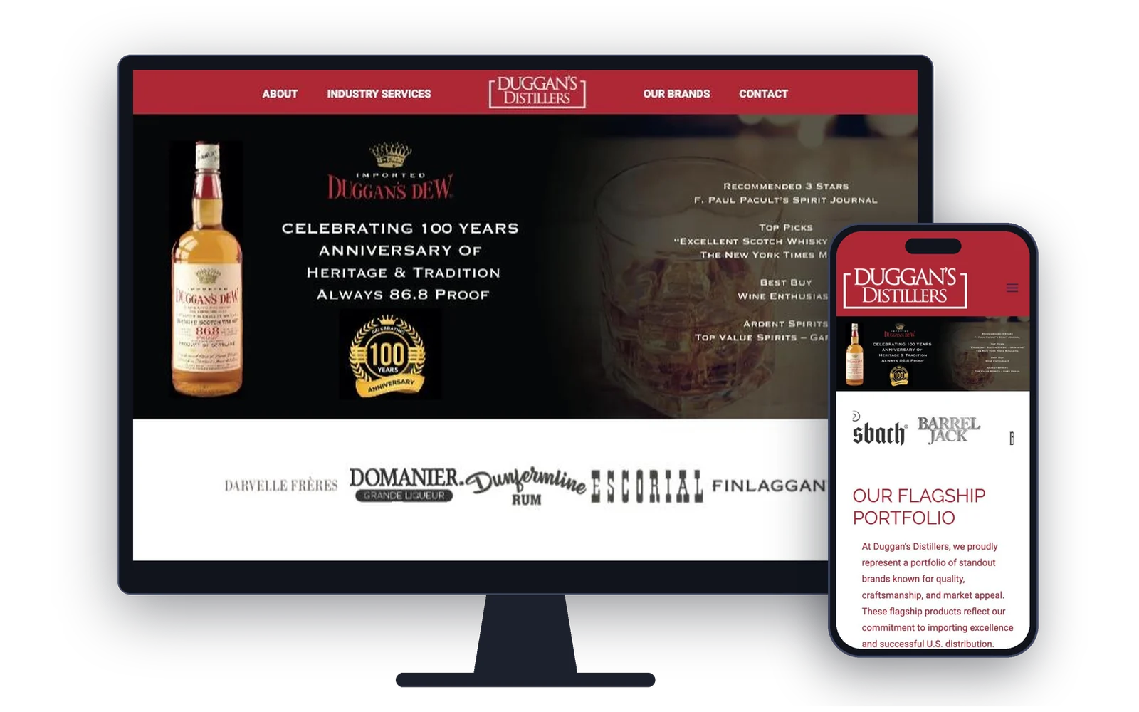 Duggan’s Distillers website homepage