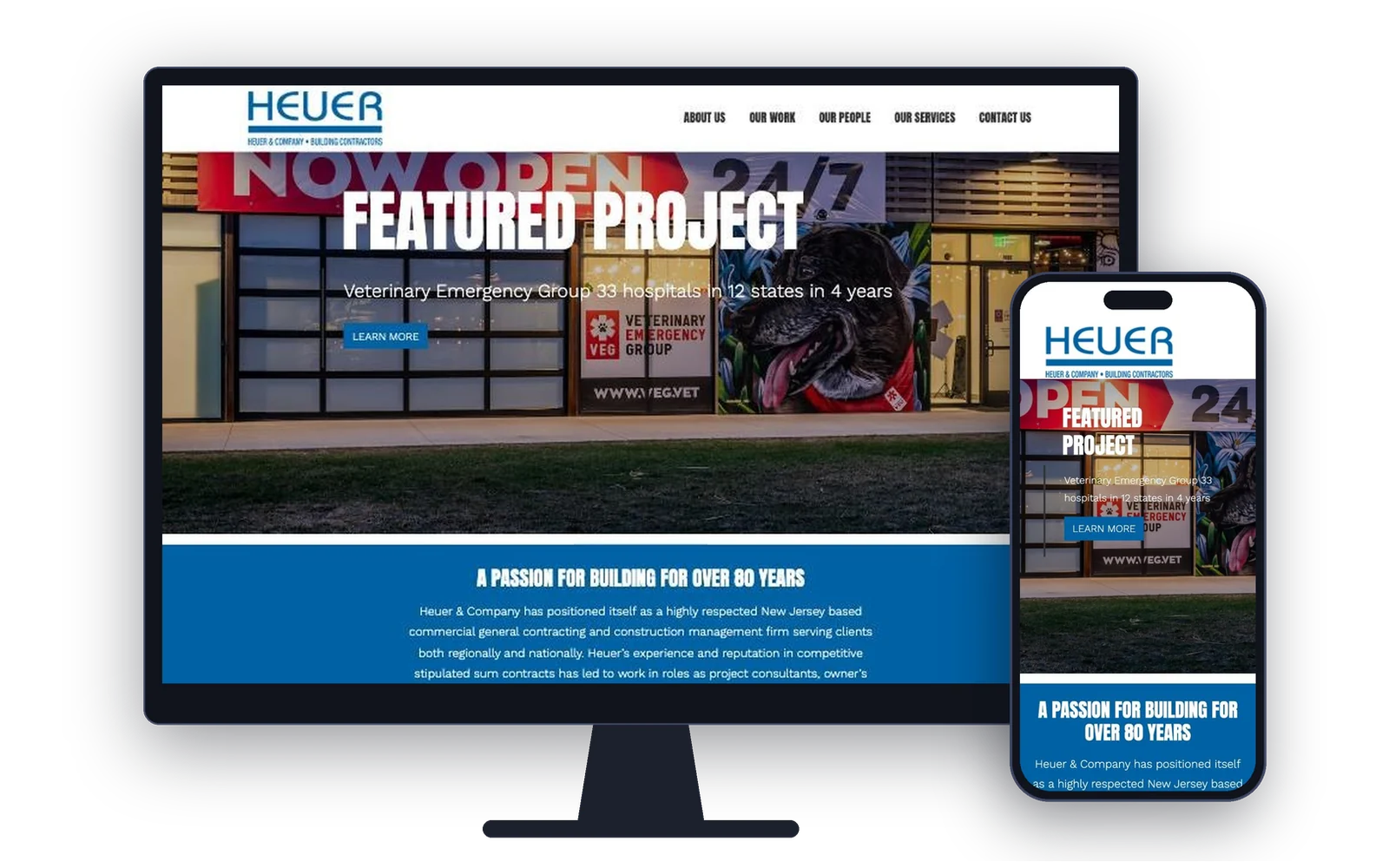 Heuer & Company website homepage