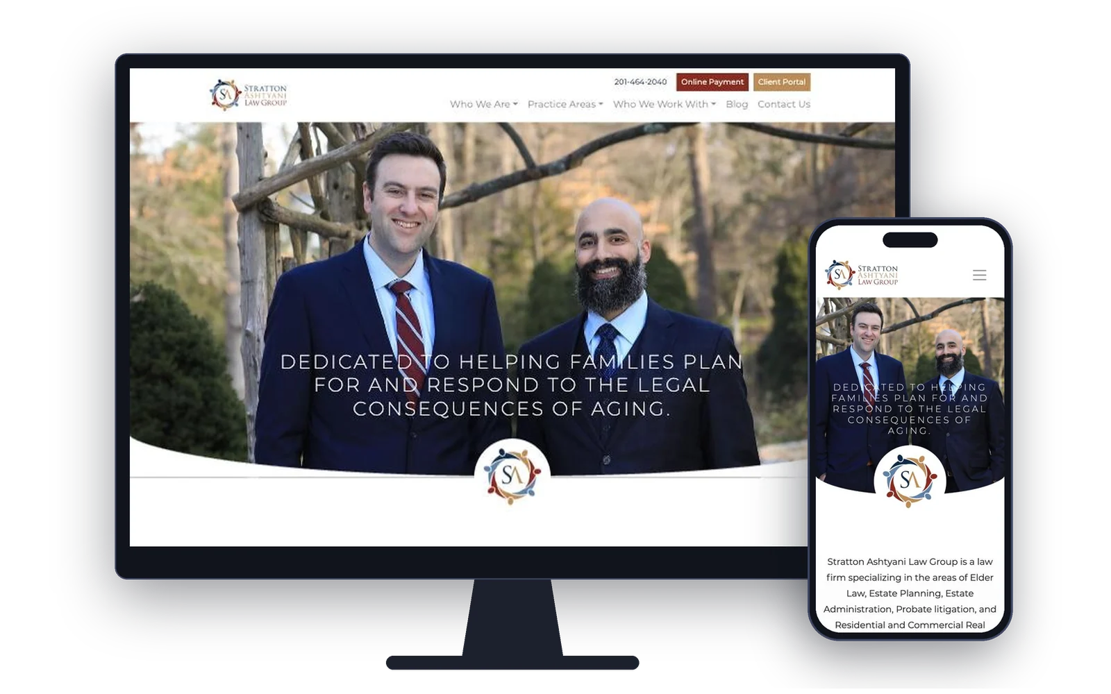 Stratton Ashtyani Law Group website homepage